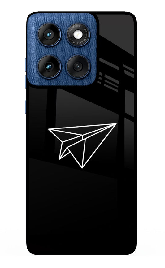 Paper Plane White Moto Edge 60 Back Cover