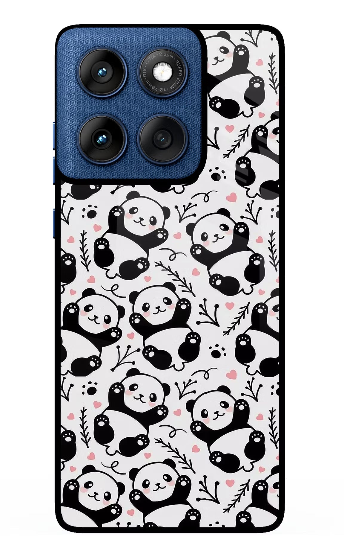 Cute Panda Moto Edge 60 Glass Case