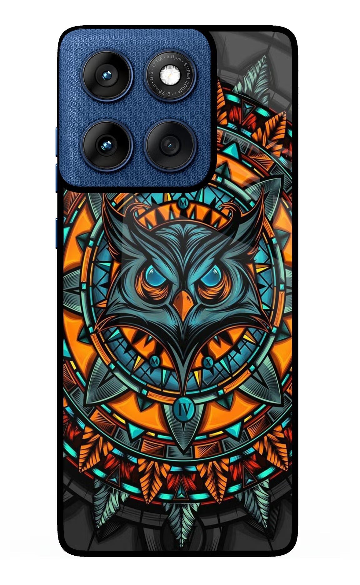 Angry Owl Art Moto Edge 60 Glass Case