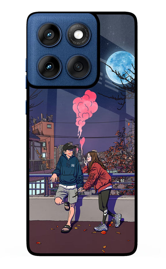Chilling Couple Moto Edge 60 Glass Case