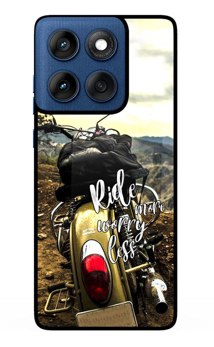 Ride More Worry Less Moto Edge 60 Back Cover