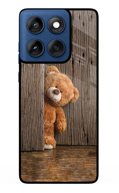 Teddy Wooden Moto Edge 60 Back Cover