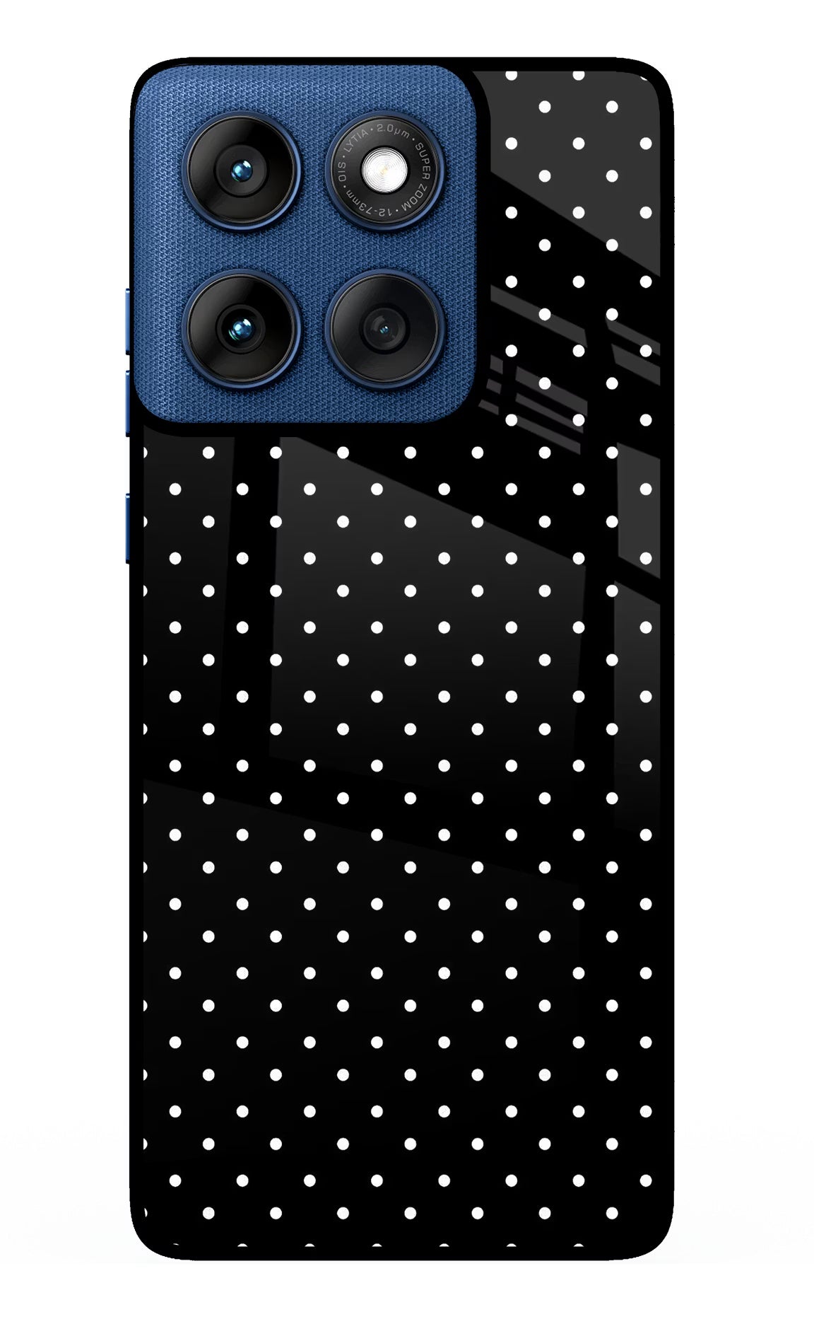White Dots Moto Edge 60 Glass Case