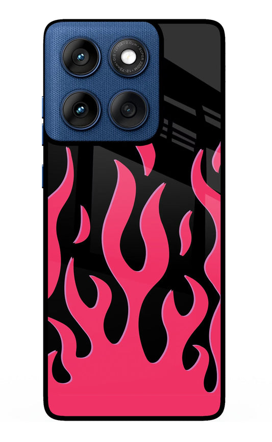 Fire Flames Moto Edge 60 Glass Case