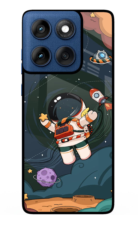 Cartoon Astronaut Moto Edge 60 Back Cover