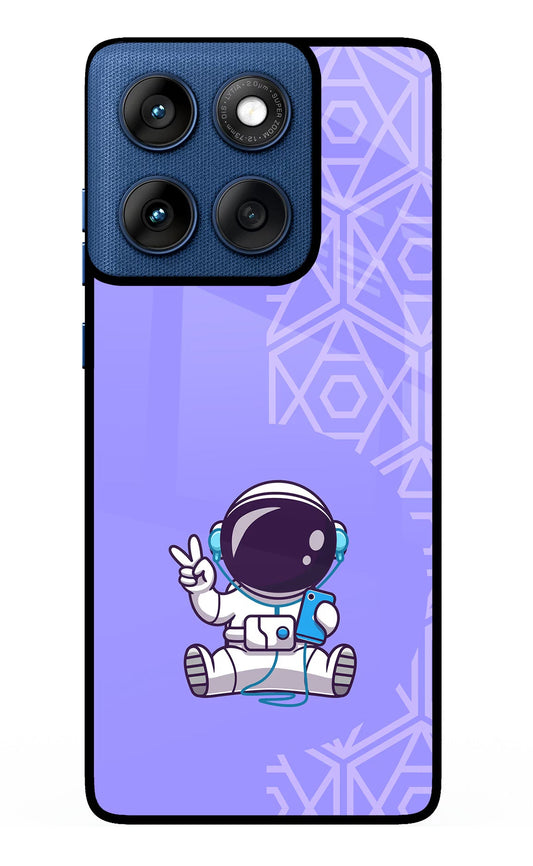 Cute Astronaut Chilling Moto Edge 60 Back Cover