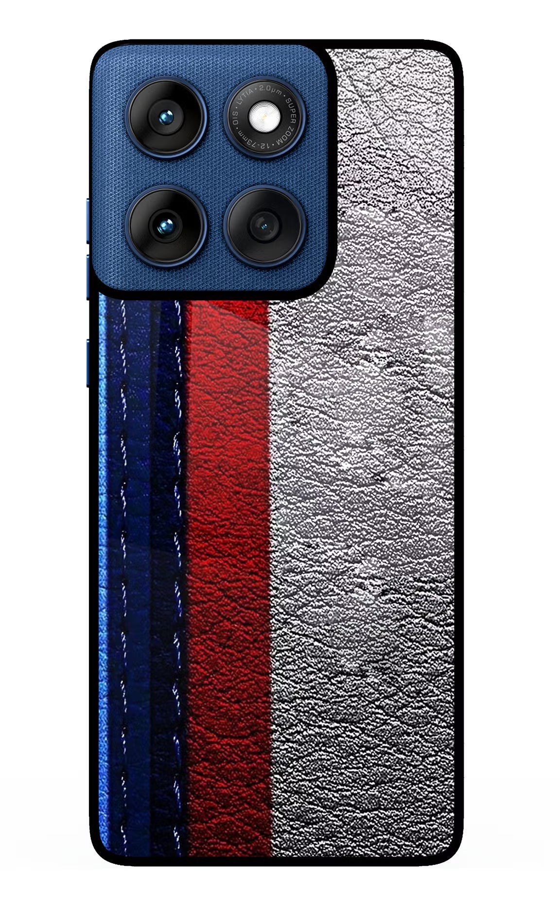 BMW Stripes Moto Edge 60 Glass Case