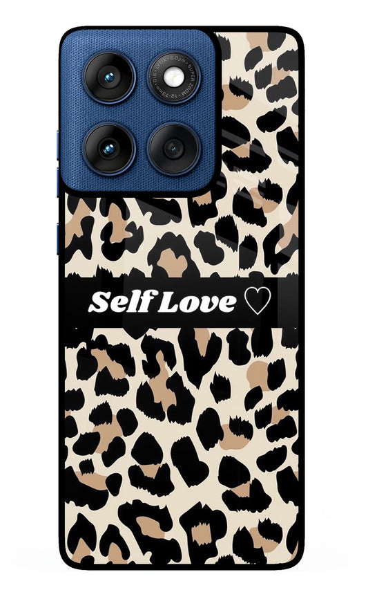 Leopard Print Self Love Moto Edge 60 Back Cover