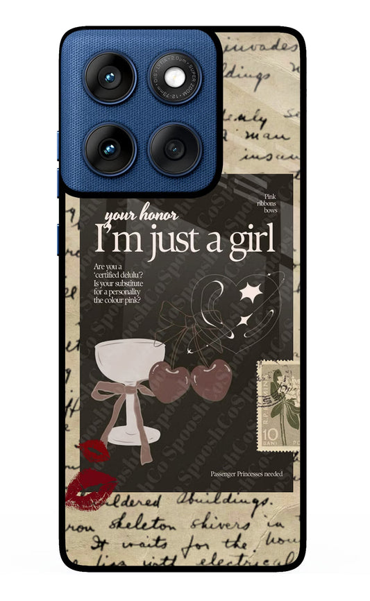 I am just a girl Moto Edge 60 Back Cover