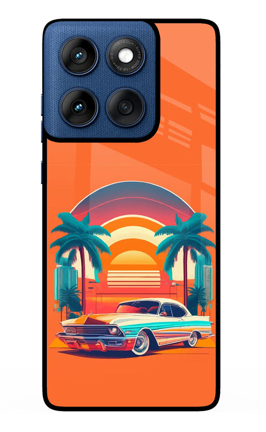 Palm Drive 80s Moto Edge 60 Back Cover