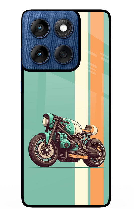 Striped Moto Drift Moto Edge 60 Back Cover