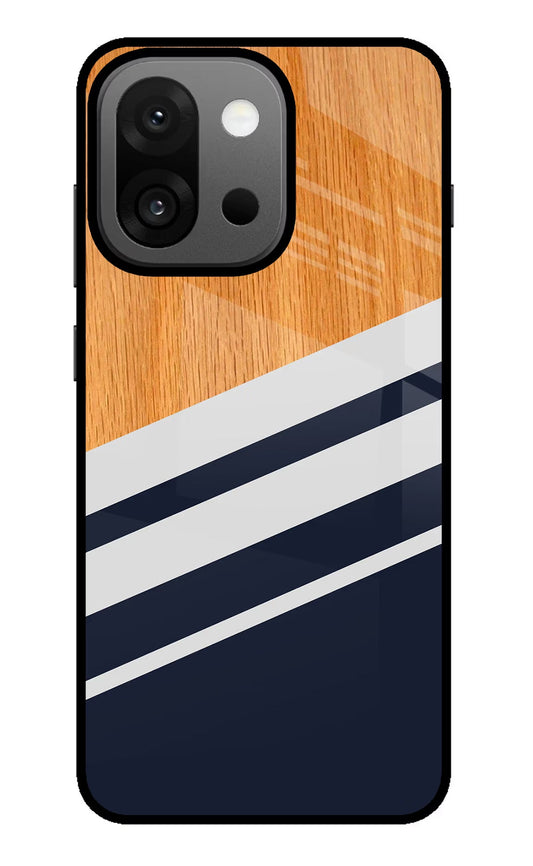 Blue and white wooden OnePlus 13s Back Cover