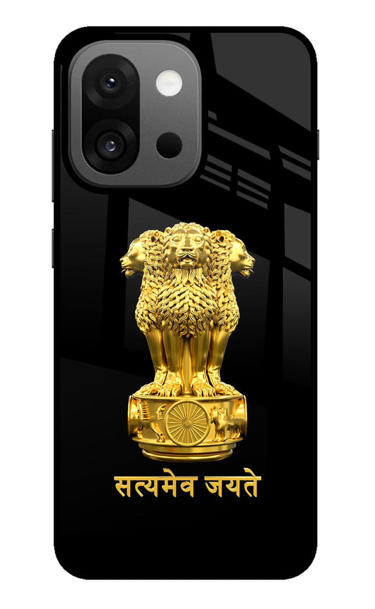 Satyamev Jayate Golden OnePlus 13s Glass Case