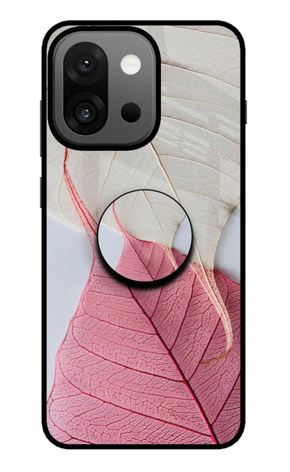 White Pink Leaf OnePlus 13s Pop Case