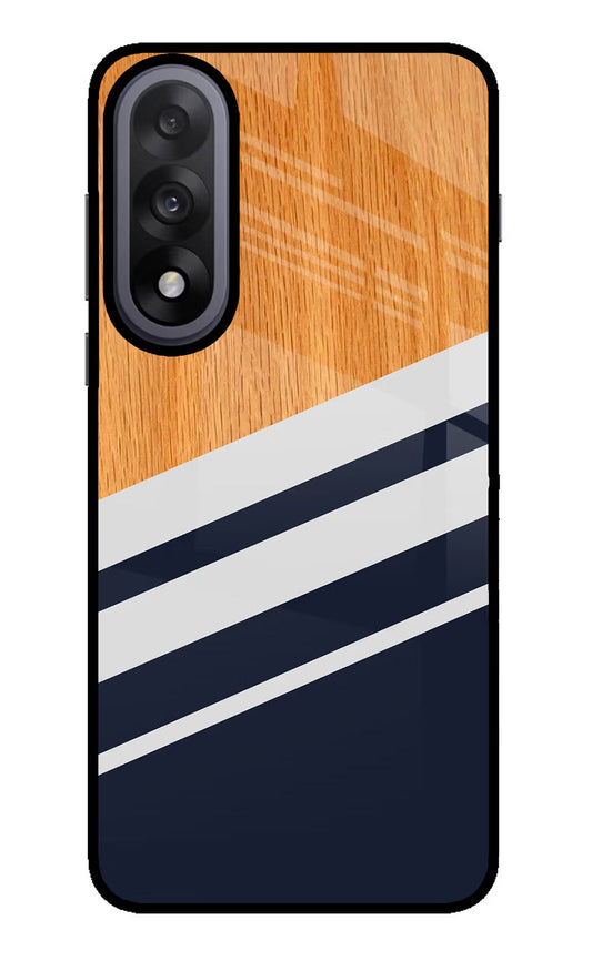 Blue and white wooden OnePlus Nord 5 Glass Case