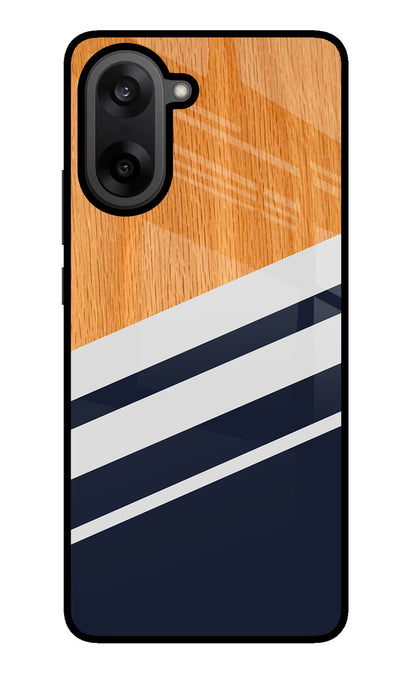 Blue and white wooden OnePlus Nord CE5 Back Cover