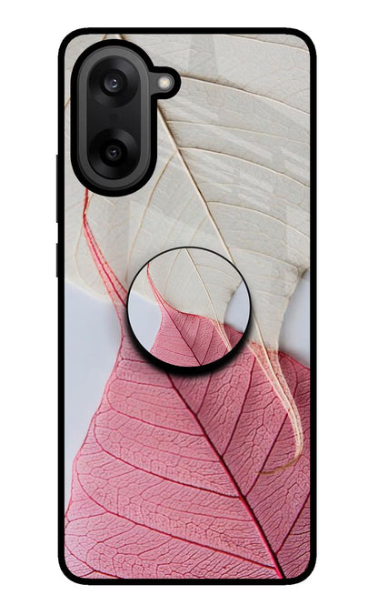 White Pink Leaf OnePlus Nord CE5 Pop Case