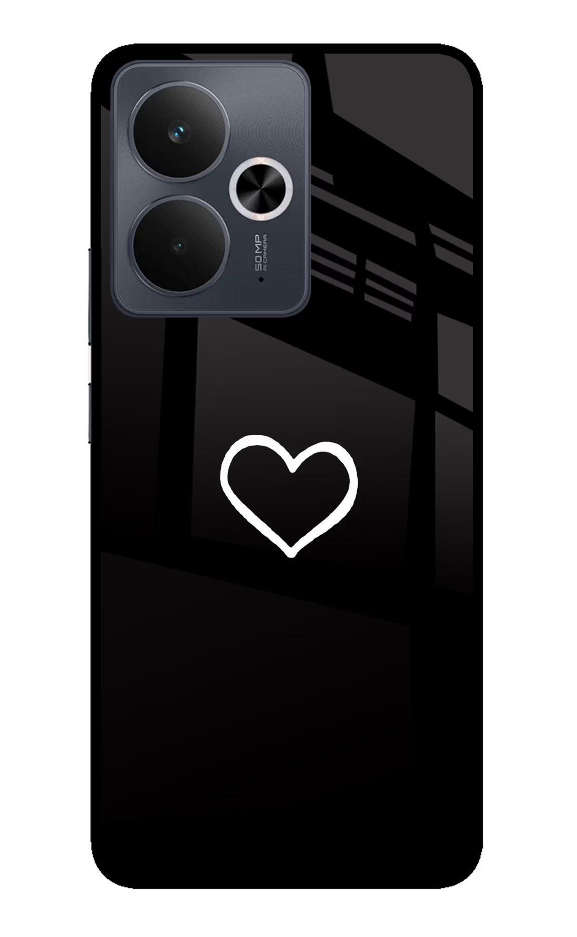Heart Realme 14T 5G Glass Case