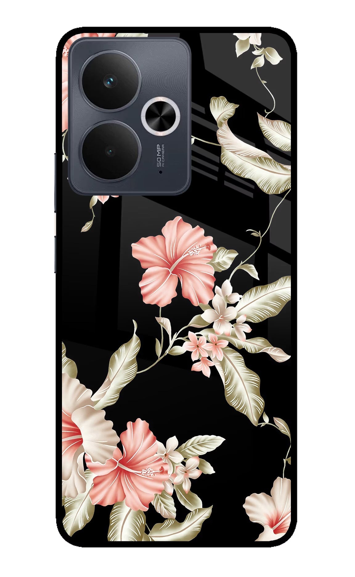 Flowers Realme 14T 5G Glass Case