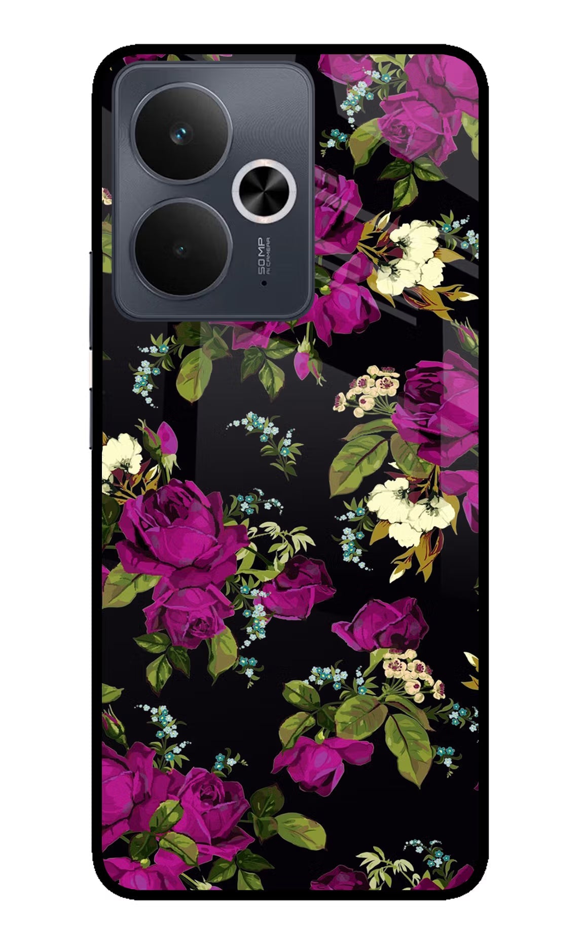 Flowers Realme 14T 5G Glass Case