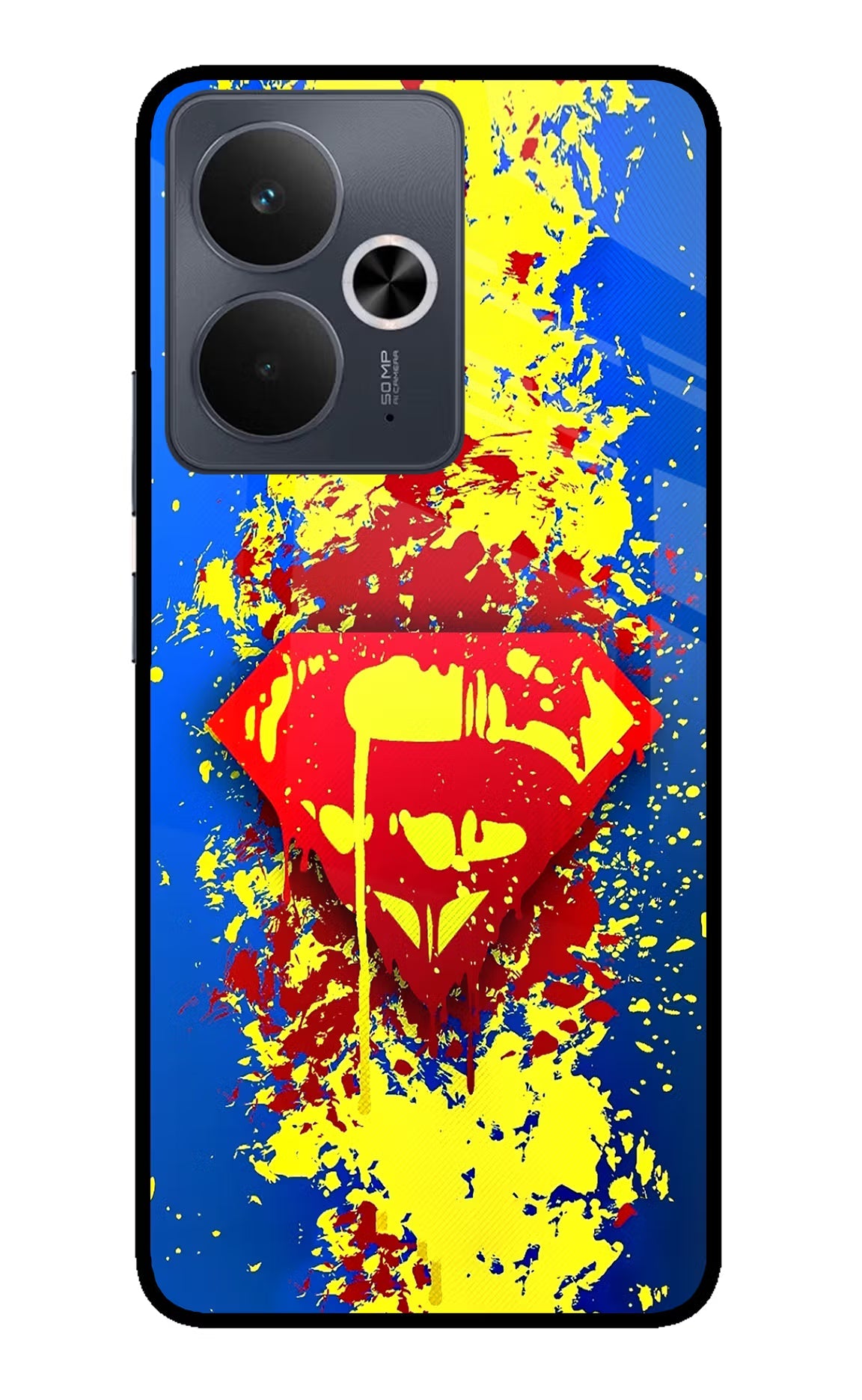 Superman logo Realme 14T 5G Glass Case