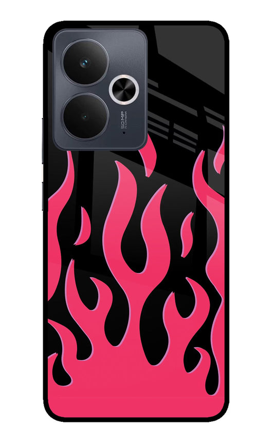 Fire Flames Realme 14T 5G Glass Case