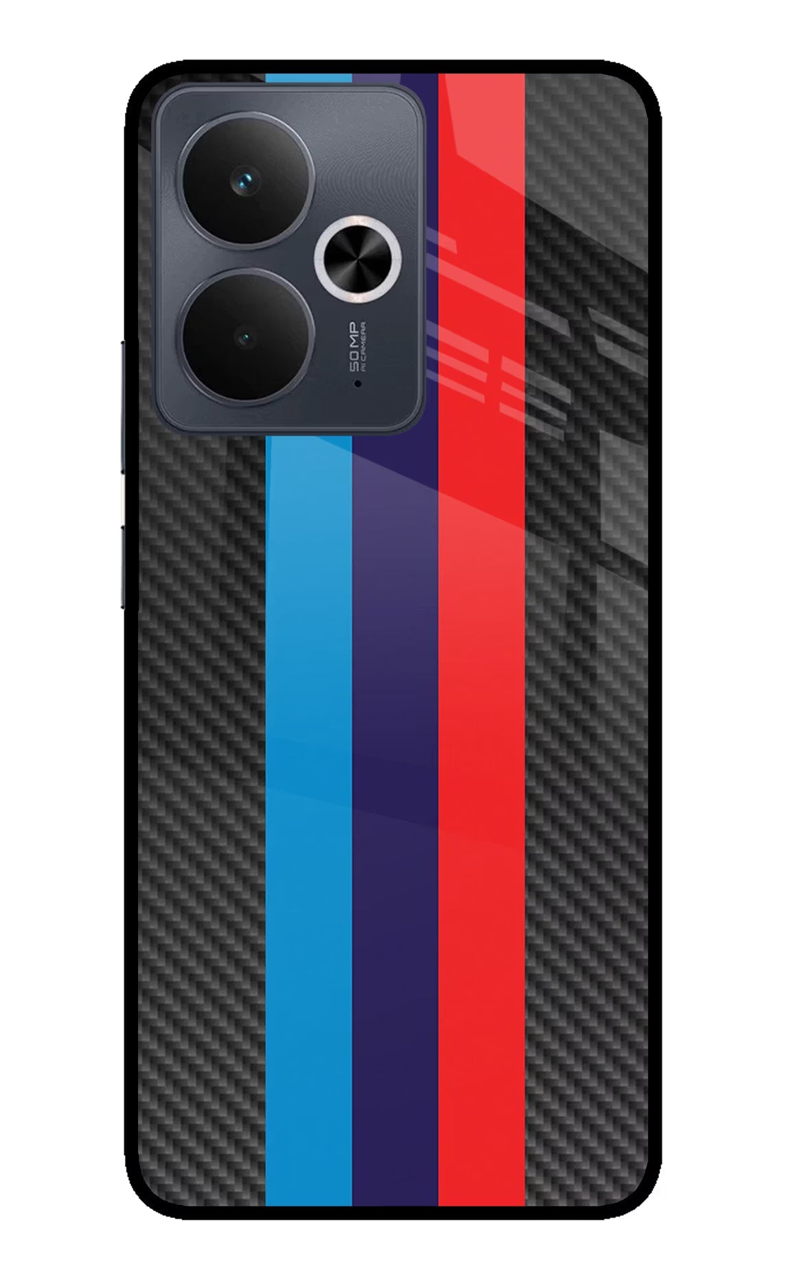 BMW Stripes Pattern Realme 14T 5G Glass Case