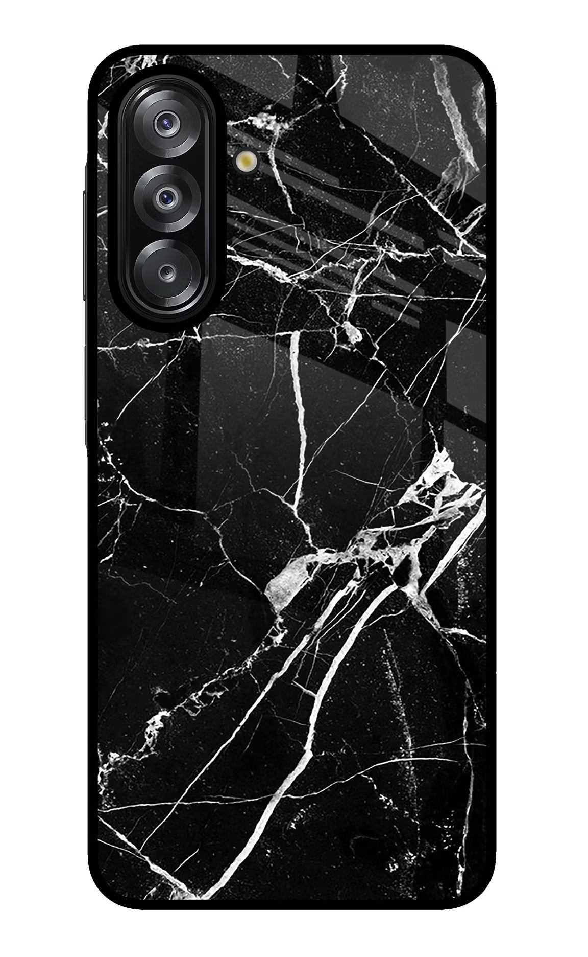 Black Marble Pattern Samsung A26 Back Cover