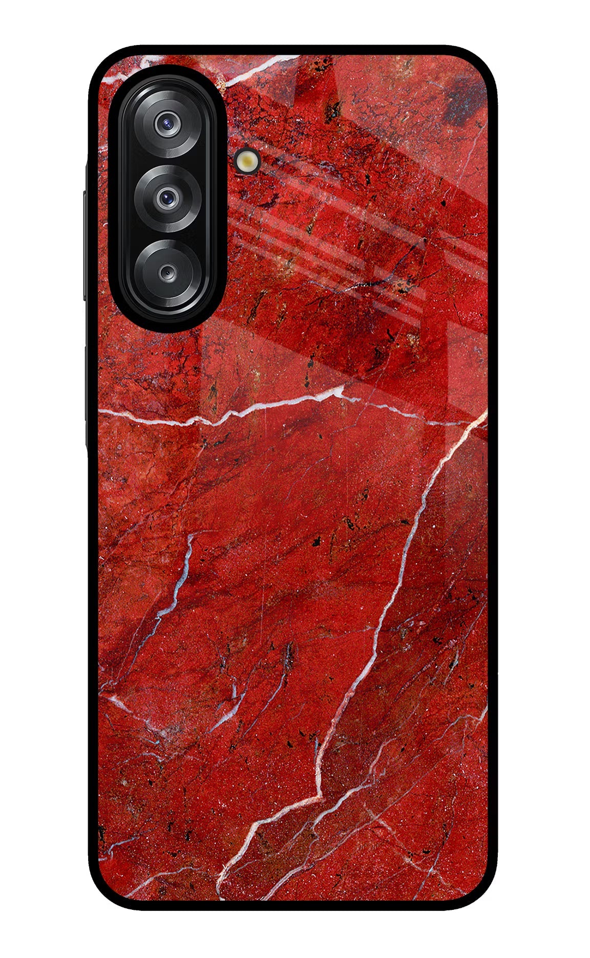 Red Marble Design Samsung A26 Glass Case