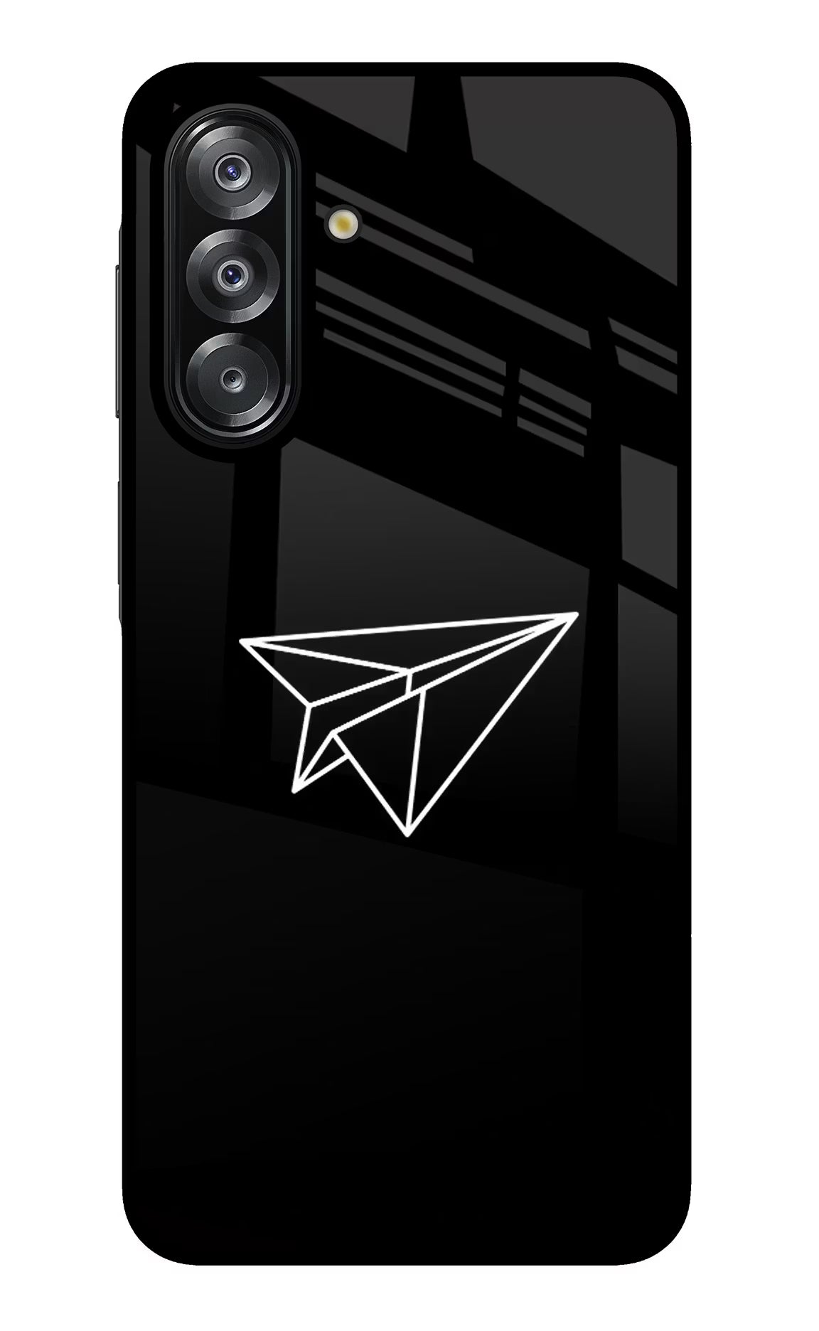 Paper Plane White Samsung A26 Glass Case