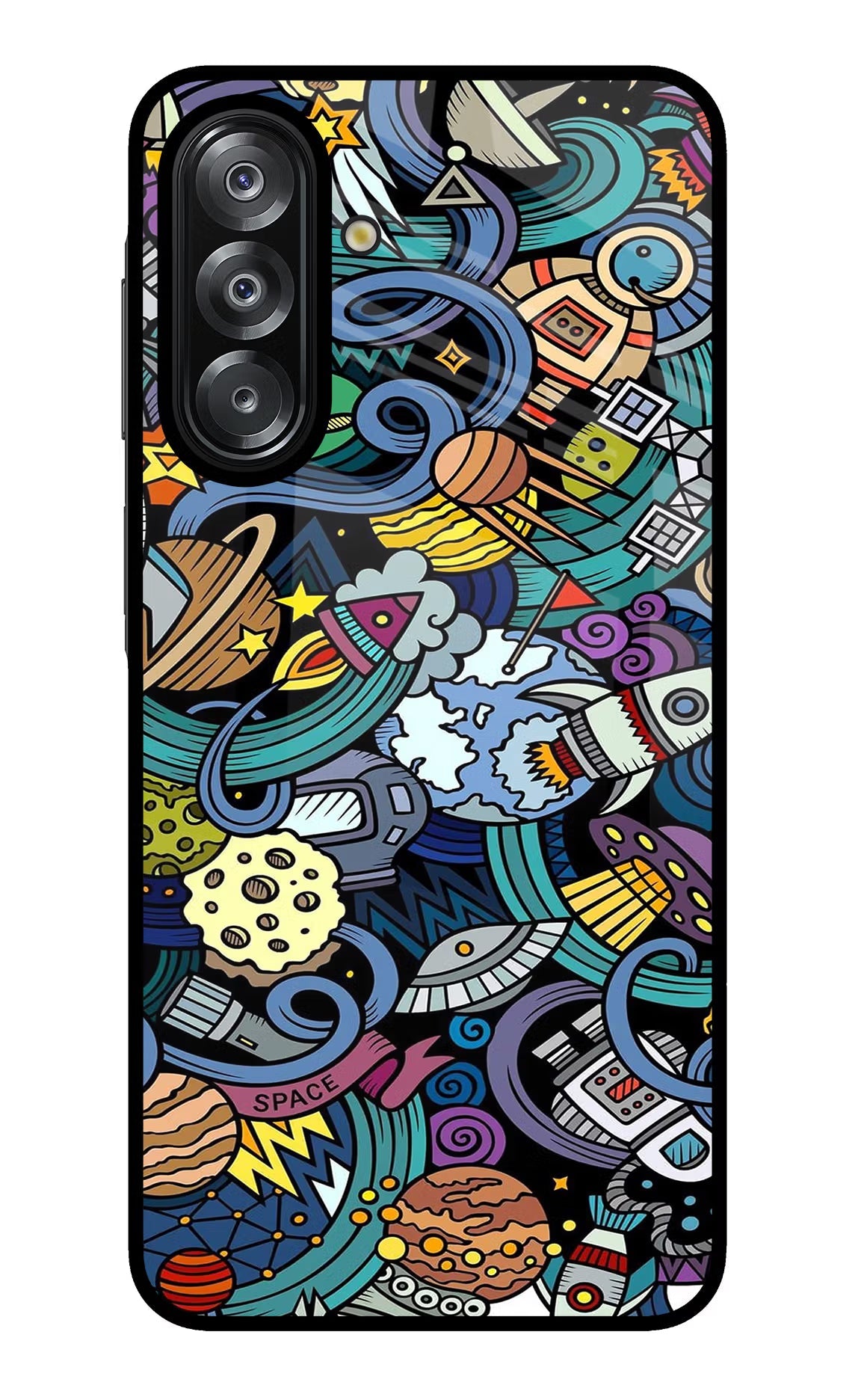 Space Abstract Samsung A26 Glass Case