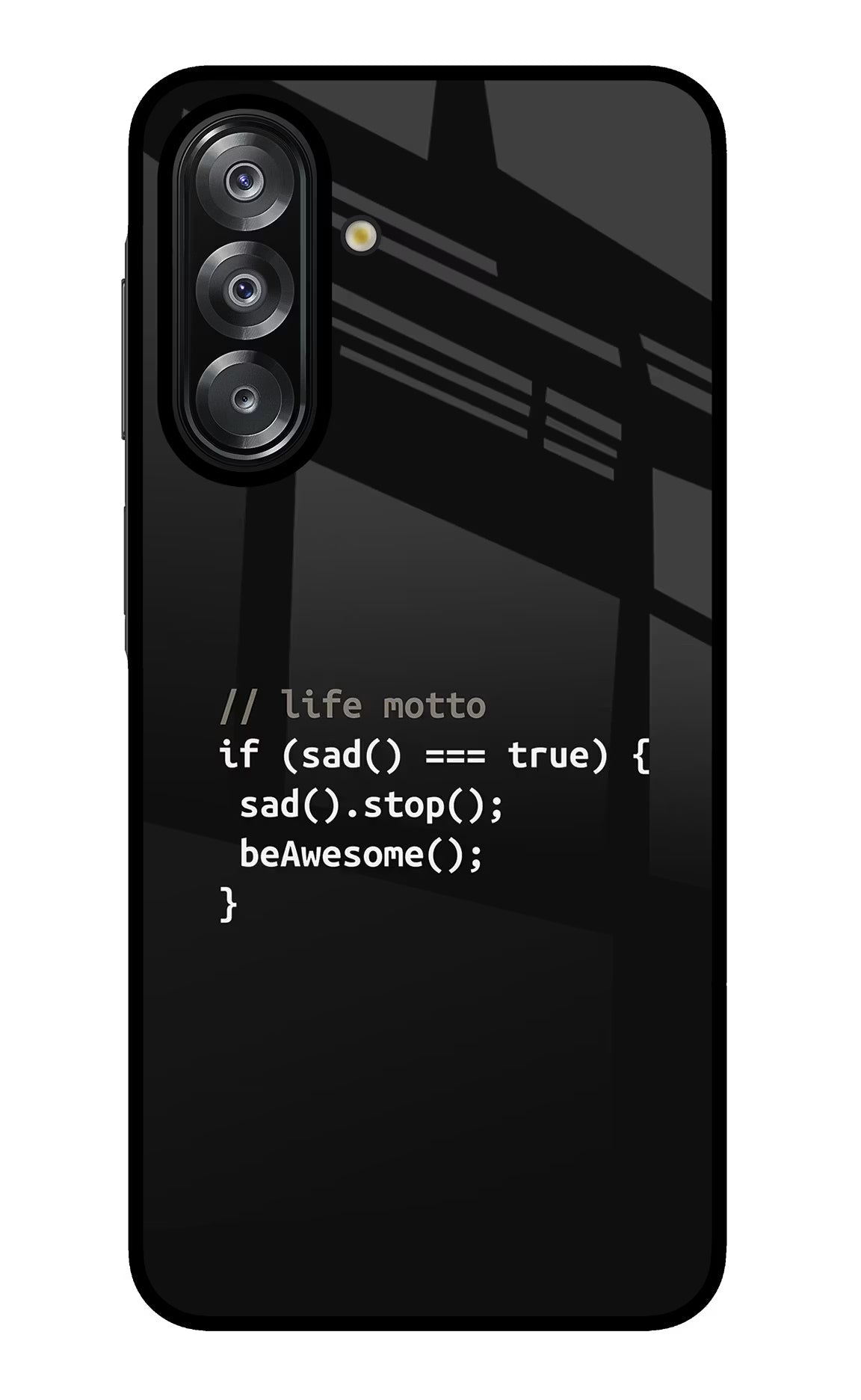 Life Motto Code Samsung A26 Glass Case
