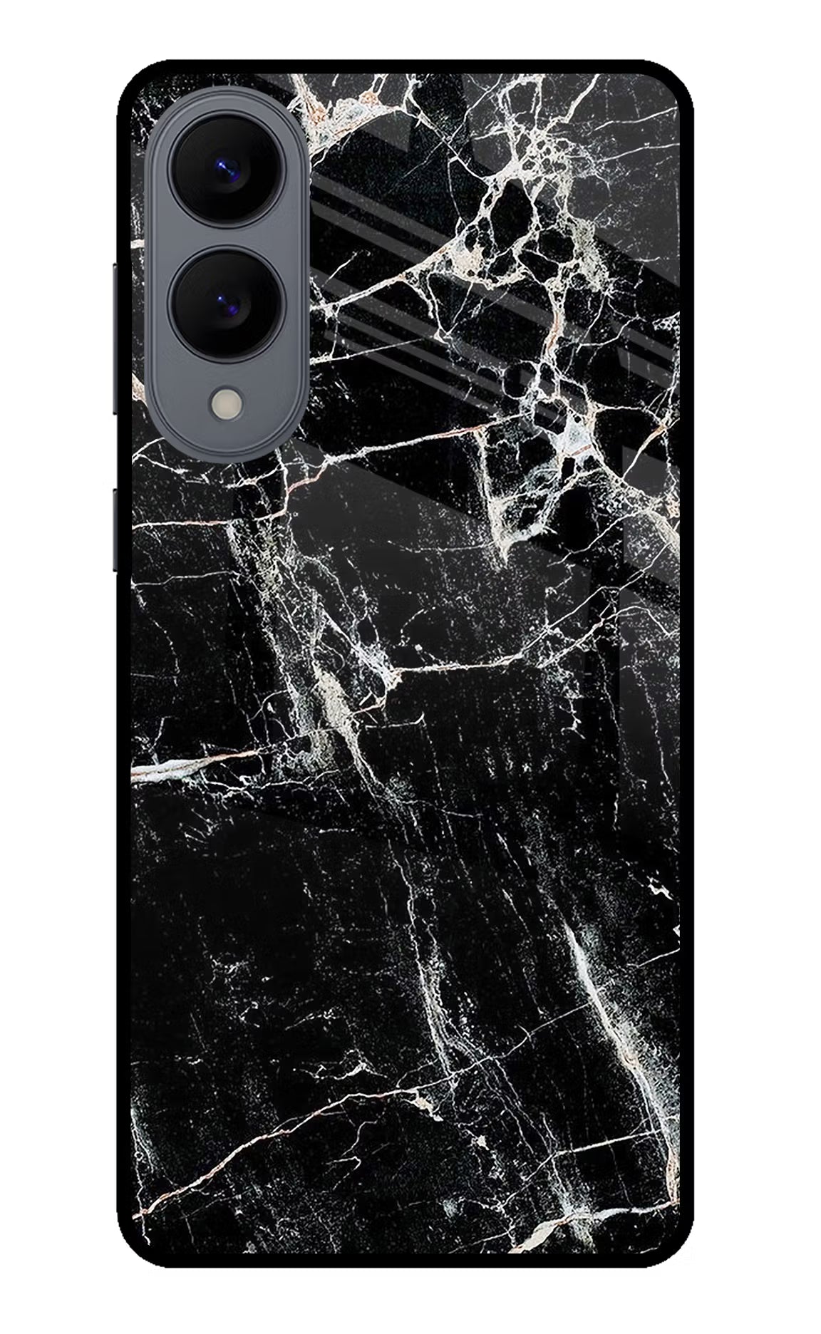 Black Marble Texture Samsung S25 Edge Back Cover