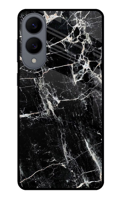 Black Marble Texture Samsung S25 Edge Back Cover