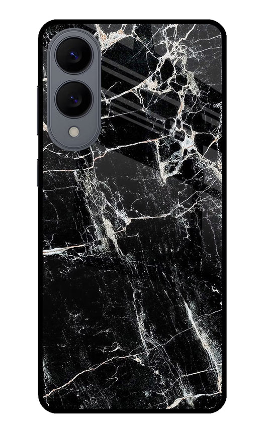Black Marble Texture Samsung S25 Edge Back Cover