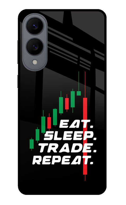 Eat Sleep Trade Repeat Samsung S25 Edge Back Cover