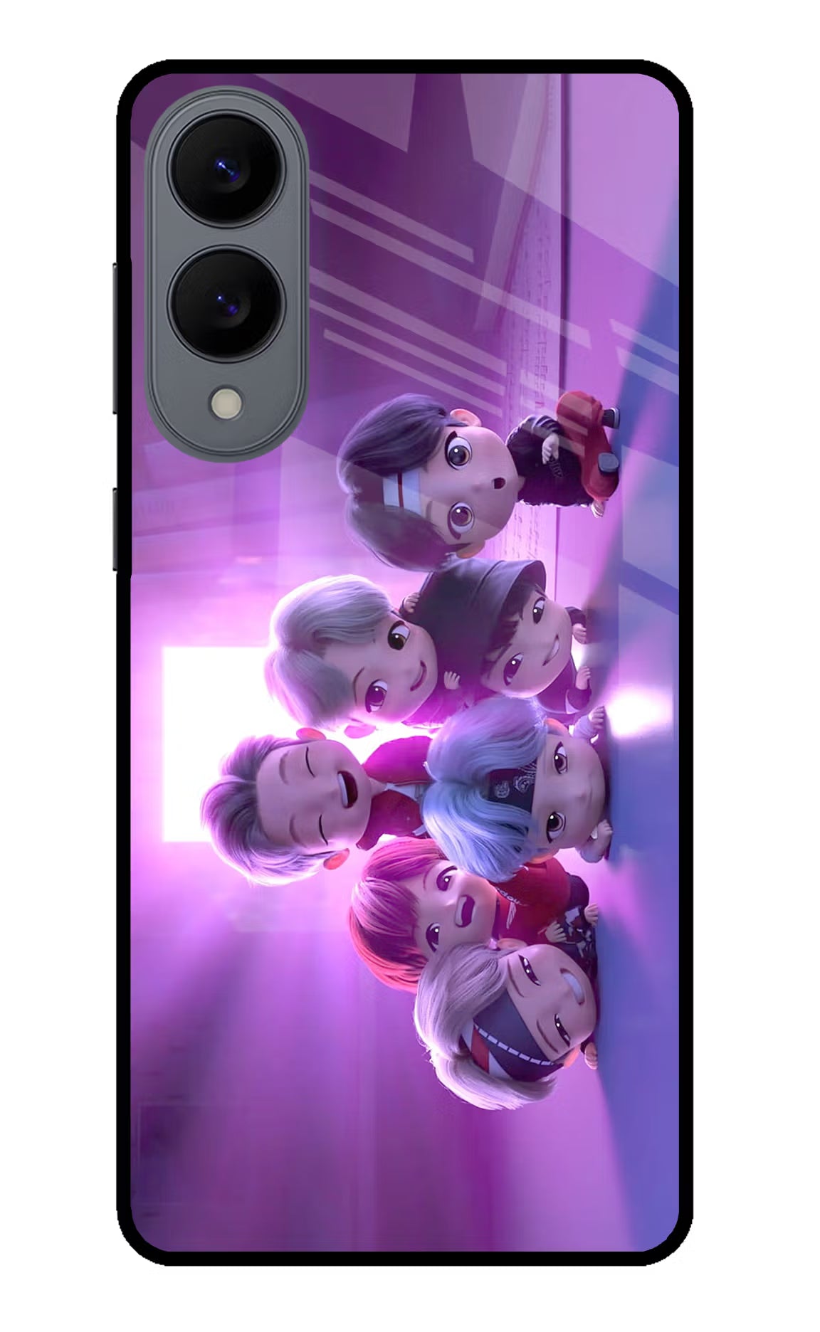 BTS Chibi Samsung S25 Edge Glass Case