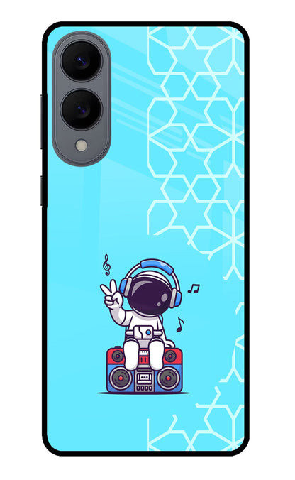 Cute Astronaut Chilling Samsung S25 Edge Back Cover