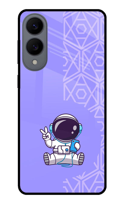 Cute Astronaut Chilling Samsung S25 Edge Back Cover