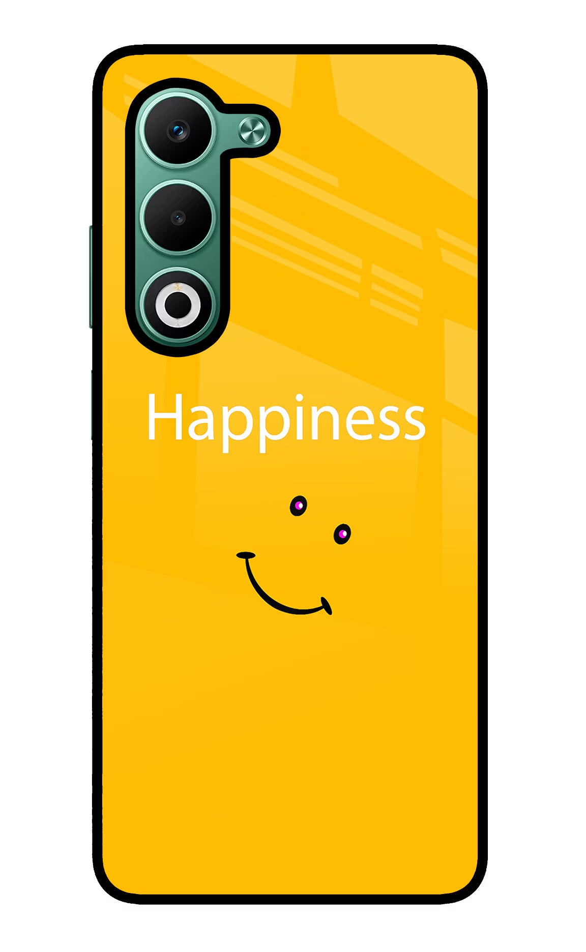Happiness With Smiley Oppo A5 5G Glass Case