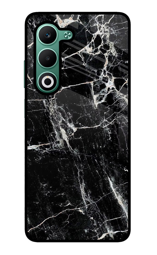 Black Marble Texture Oppo A5 5G Glass Case