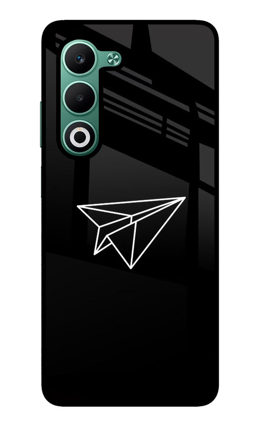 Paper Plane White Oppo A5 5G Glass Case