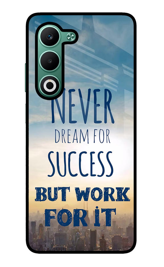 Never Dream For Success But Work For It Oppo A5 5G Glass Case