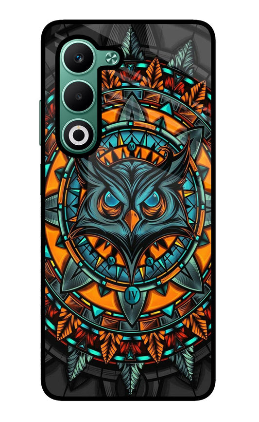 Angry Owl Art Oppo A5 5G Glass Case