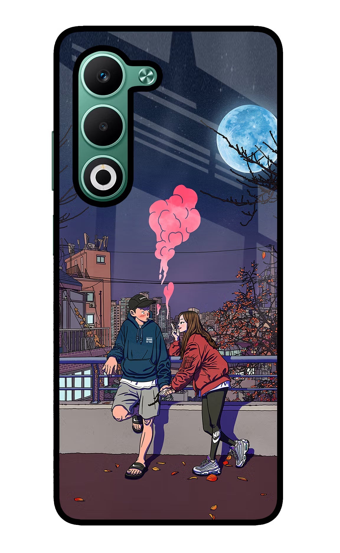 Chilling Couple Oppo A5 5G Glass Case