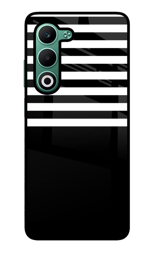 Black and White Print Oppo A5 5G Glass Case
