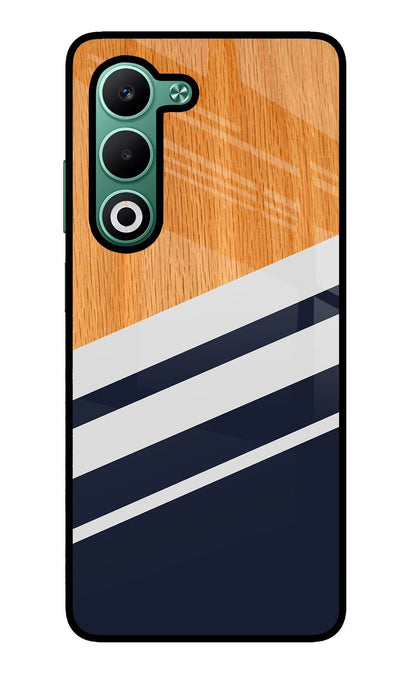 Blue and white wooden Oppo A5 5G Back Cover