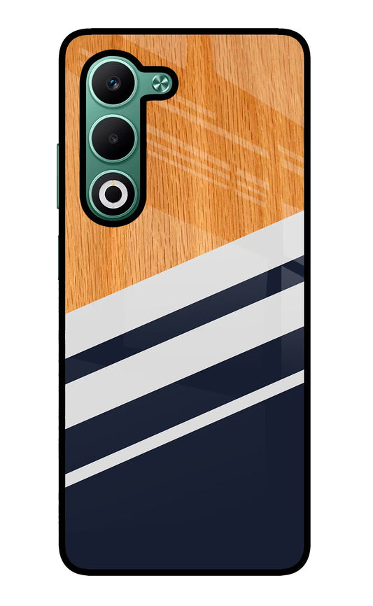 Blue and white wooden Oppo A5 5G Back Cover