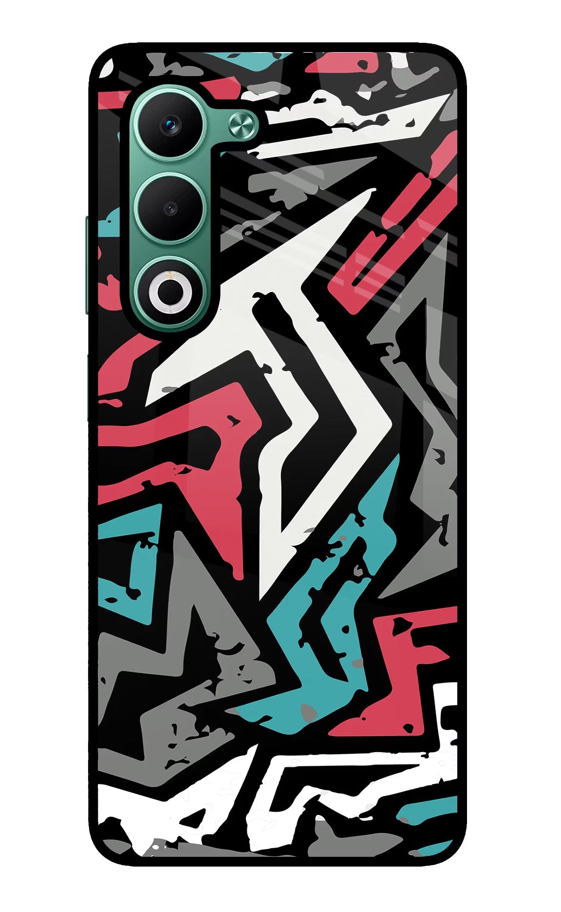 Geometric Graffiti Oppo A5 5G Glass Case
