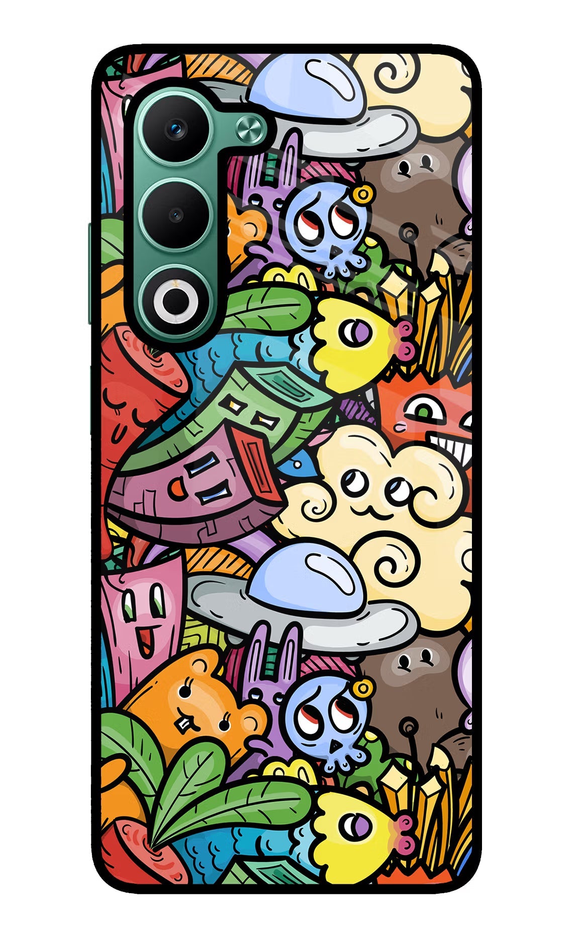 Veggie Doodle Oppo A5 5G Glass Case